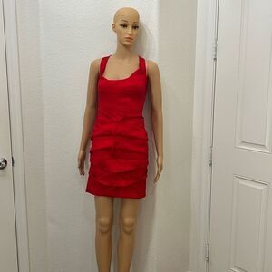 Hailey Logan by Adrianna Papell Woman Dress Red Small Scoop Neck Sleeveless Mini
